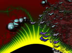 fractal compos&eacute; en 3D flight of the worm
